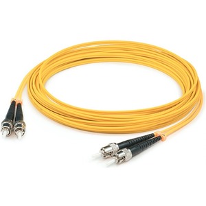 AddOn 64m ST to ST Yellow OS2 Duplex OFNR (Riser-Rated) SMF Fiber Patch Cable