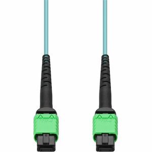 AddOn 20m MPO/APC to MPO/APC Aqua OM4 LSZH 12-Strand Fiber Patch Cable