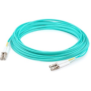 AddOn 74m LC to LC Aqua OM4 Duplex LSZH Fiber Patch Cable
