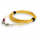 AddOn 3m ST to LC Yellow OM4 Duplex OFNR (Riser-Rated) Fiber Patch Cable