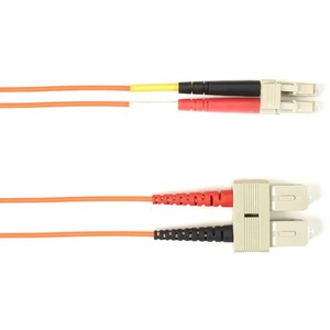 Black Box Fiber Optic Duplex Patch Network Cable - 19.70 ft Fiber Optic Network Cable for Network Device - First End: 2 x SC Network - Male - Second End: 2 x LC Network - Male - 1 Gbit/s - Patch Cable - OFNR - Orange - TAA Compliant