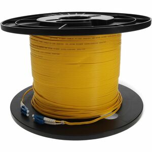 AddOn 56m LC to LC Yellow OS2 Duplex OFNR (Riser-Rated) SMF Fiber Patch Cable