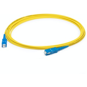AddOn 12m SC to SC Yellow OS2 Simplex OFNP (Plenum-Rated) SMF Fiber Patch Cable