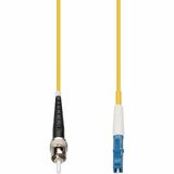 AddOn 60m ST to LC Yellow OS2 Simplex OFNP (Plenum-Rated) SMF Fiber Patch Cable