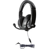 Hamilton Buhl Smart-Trek Headset - Stereo - Mini-phone (3.5mm) - Wired - 32 Ohm - 50 Hz to 20 kHz - Over-the-head - Binaural - Ear-cup - 5 ft Cable - Omni-directional Microphone - Black, Silver