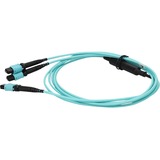 AddOn 9m MPO-16/UPC to 4xMPO/UPC Aqua OM4 LSZH 16-Strand Fiber Fanout Cable