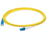 AddOn 79m SC to LC Yellow OS2 Simplex OFNP (Plenum-Rated) SMF Fiber Patch Cable