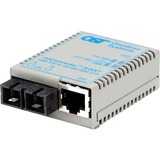miConverter/S 10/100/1000 Gigabit Ethernet Fiber Media Converter RJ45 SC Multimode 550m