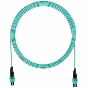 Panduit PanNet Fiber Optic Network Cable - 53 ft Fiber Optic Network Cable for Network Device - First End: 1 x PanMPO Network - Female - Second End: 1 x PanMPO Network - Female - Plenum, OFNP - Aqua