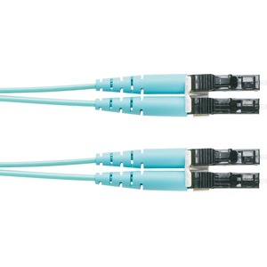 Panduit Fiber Optic Duplex Patch Network Cable - 39 ft Fiber Optic Network Cable for Network Device - First End: 2 x LC Network - Male - Second End: 2 x LC Network - Male - 10 Gbit/s - Patch Cable - Aqua - 1