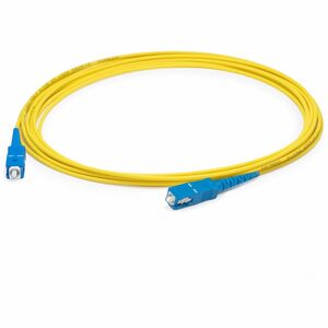 AddOn 68m SC to SC Yellow OS2 Simplex OFNP (Plenum-Rated) SMF Fiber Patch Cable