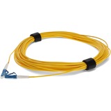 AddOn 14m LC to LC Yellow OS2 Simplex OFNR (Riser-Rated) SMF Fiber Patch Cable