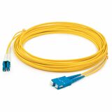 AddOn 22m SC to LC Yellow OS2 Duplex OFNP (Plenum-Rated) SMF Fiber Patch Cable