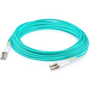 AddOn 98m LC to LC Aqua OM4 Duplex OFNR (Riser-Rated) Fiber Patch Cable
