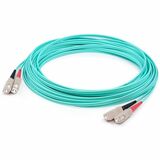 AddOn 30m SC to SC Aqua OM4 Duplex LSZH Fiber Patch Cable
