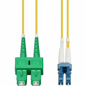 AddOn 50m ASC to LC Yellow OS2 Duplex OFNR (Riser-Rated) SMF Fiber Patch Cable