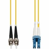 AddOn 1m ST to LC Yellow OS2 Duplex OFNP (Plenum-Rated) SMF Fiber Patch Cable