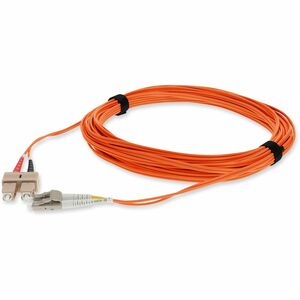 AddOn 1m SC to LC Orange OM4 Duplex OFNR (Riser-Rated) Fiber Patch Cable