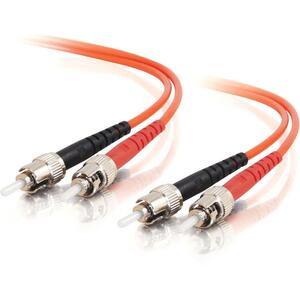 C2G 4m ST-ST 62.5/125 OM1 Duplex Multimode PVC Fiber Optic Cable (USA-Made) - Orange