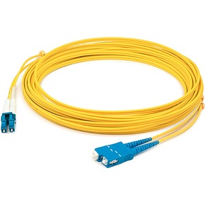 AddOn 97m SC to LC Yellow OS2 Duplex LSZH SMF Fiber Patch Cable