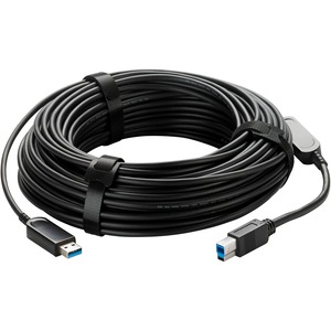 Vaddio 98ft USB 3.2 B to USB A Active Optical Cable - Plenum Rated - Black