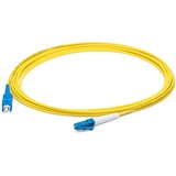 AddOn 87m SC to LC Yellow OS2 Simplex OFNP (Plenum-Rated) SMF Fiber Patch Cable