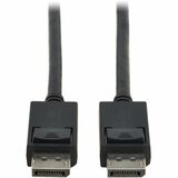 Eaton Tripp Lite Series DisplayPort 2.1 Cable with Latching Connectors (M/M), 8K 60 Hz, 40 Gbps, HDR, HBR3, MST, 4:4:4, HDCP 2.2, Black, 6 ft. (1.8 m)