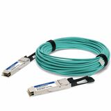 AddOn MSA and TAA Compliant 40GBase-AOC QSFP+ to 4xSFP+ Active Optical Cable (850nm, MMF, 30m)