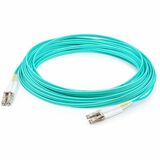 AddOn 1m LC to LC Aqua OM4 Duplex Uniboot OFNR (Riser-Rated) Fiber Patch Cable