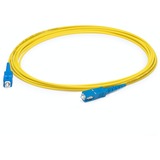 AddOn 14m SC to SC Yellow OS2 Simplex OFNP (Plenum-Rated) SMF Fiber Patch Cable