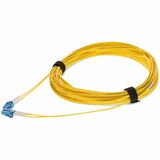 AddOn 47m LC to LC Yellow OS2 Duplex OFNR (Riser-Rated) SMF Fiber Patch Cable
