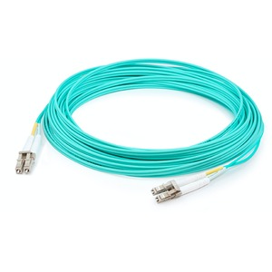 AddOn 82m LC to LC Aqua OM4 Duplex OFNR (Riser-Rated) Fiber Patch Cable
