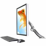 Lenovo Ergotron MX Mounting Arm for LCD Display, All-in-One Computer, Monitor, Display, TV, LCD Monitor - Polished Aluminum - Landscape/Portrait