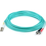 AddOn 58m ST to LC Aqua OM4 Duplex LSZH Fiber Patch Cable