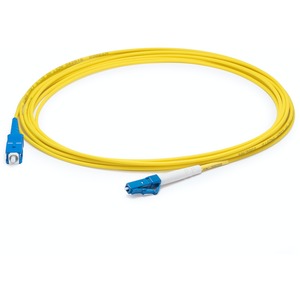 AddOn 19m SC to LC Yellow OS2 Simplex OFNR (Riser-Rated) SMF Fiber Patch Cable