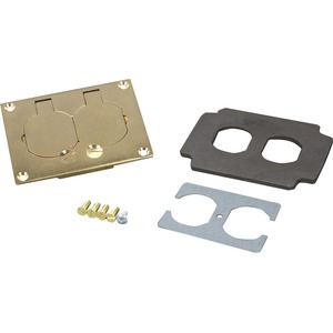 Wiremold Duplex Cover Plate - 1-gang - Brass - Aluminum