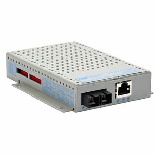 OmniConverter 10/100/1000 PoE Gigabit Ethernet Fiber Media Converter Switch RJ45 SC Single-Mode 12km Extended Temp