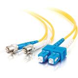 C2G-6m SC-ST 9/125 OS1 Duplex Singlemode Fiber Optic Cable (TAA Compliant) - Yellow