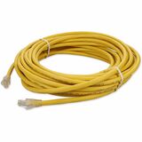 AddOn 34ft Yellow CAT 6A Plenum-Rated Ethernet Cable Snagless Bubble Boot RJ-45 M/M