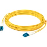 AddOn 69m LC to LC Yellow OS2 Duplex OFNP (Plenum-Rated) SMF Fiber Patch Cable