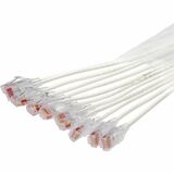 Ortronics EZ Patch Flat Pack Reduced Diameter CAT6A, 24 Pack, White