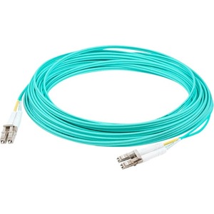 AddOn 46m LC to LC Aqua OM4 Duplex OFNR (Riser-Rated) Fiber Patch Cable