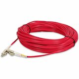 AddOn 15m LC to LC Red OM4 Duplex OFNP (Plenum-Rated) Fiber Patch Cable