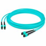 AddOn 9m 2xMPO/UPC to 2xMPO/UPC Aqua OM4 OFNR (Riser-Rated) 24-Strand Fiber Trunk Cable