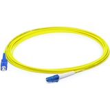 AddOn 91m SC to LC Yellow OS2 Simplex OFNP (Plenum-Rated) SMF Fiber Patch Cable