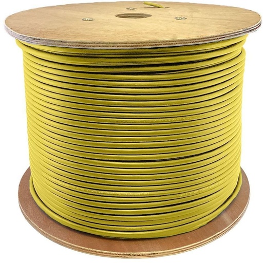 AddOn 1000ft Non-Terminated Yellow OS2 Armored OFNP (Plenum-Rated) 12-Strand Fiber Bulk Cable