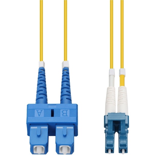 AddOn 40m SC to LC Yellow OS2 Duplex OFNR (Riser-Rated) TAA SMF Fiber Patch Cable