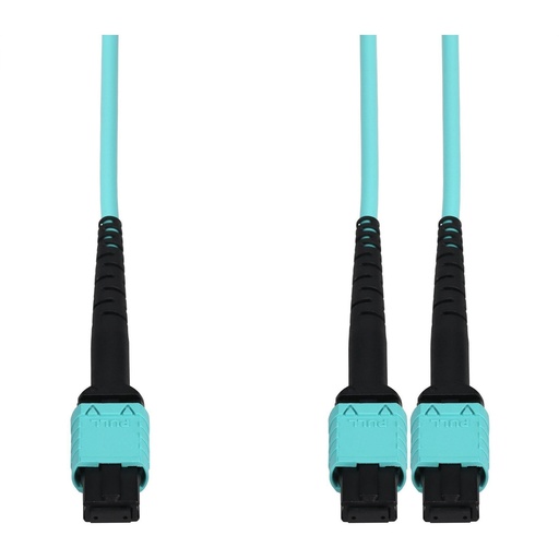 AddOn 20m MPO/UPC to 2xMPO/UPC Aqua OM4 LSZH 16-Strand Fiber Fanout Cable