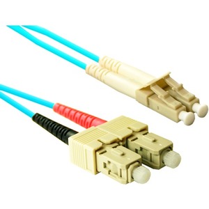 ENET Fiber Optic Duplex Network Cable - 9.84 ft Fiber Optic Network Cable for Network Device - First End: 2 x SC Network - Male - Second End: 2 x LC Network - Male - Patch Cable - 50/125 &micro;m - Purple
