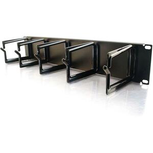 C2G 2u (3.5in) Cable Management Panel with 5 D-Rings